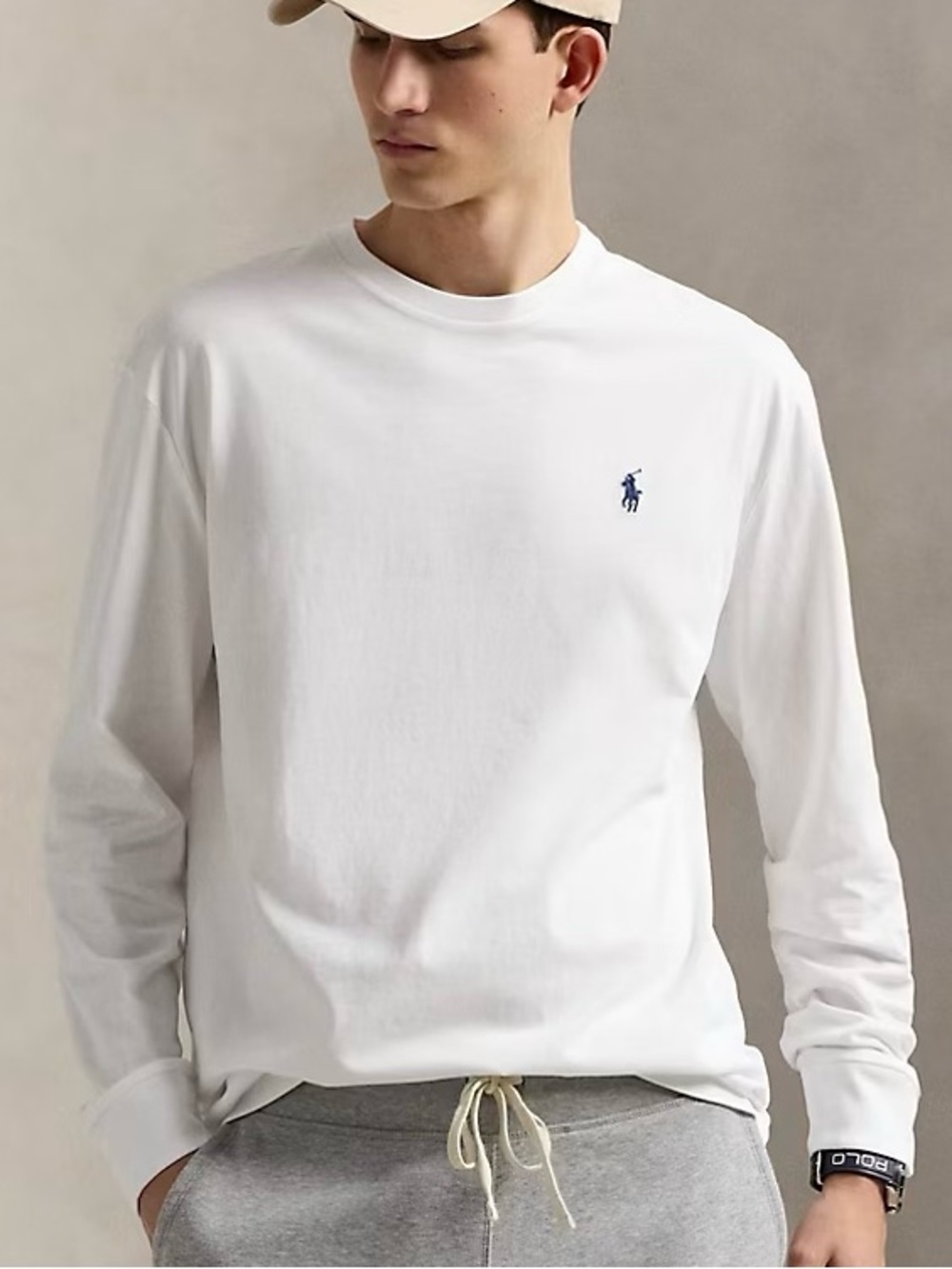 Polo Ralph Lauren Long Sleeve Pony Logo Crewneck T-Shirt White XL NWT